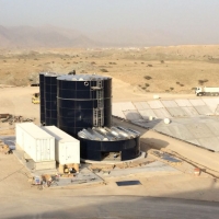 WEHRLE-Sickerwasserbehandlung in der Wüste bei Muscat, Oman